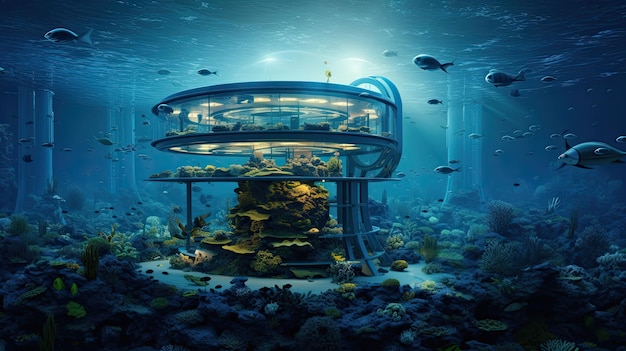 Futuristic underwater habitats