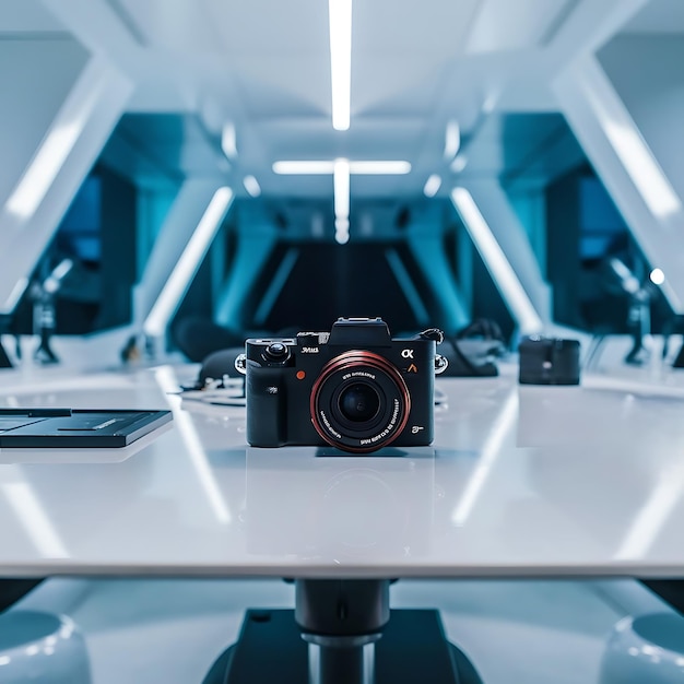 The futuristic workspace of the new camera