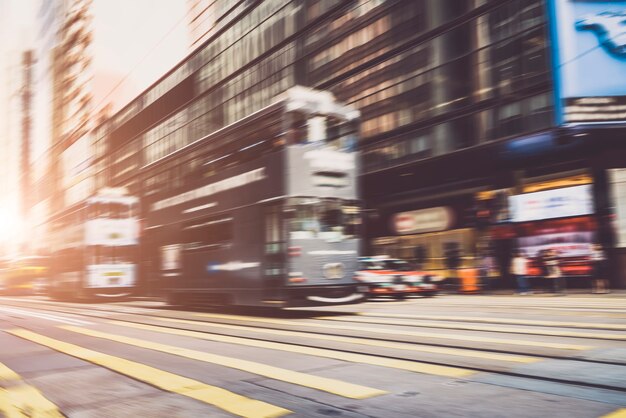 Fuzzy urban streets and pedestrians in Central Hong Kong