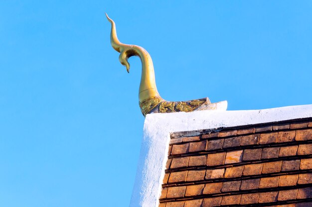 Gable roof temple thai architecture Northern Thailand