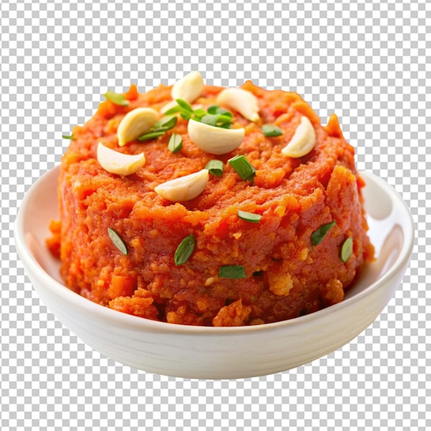 gajar halwa or carrot halva on transparent background