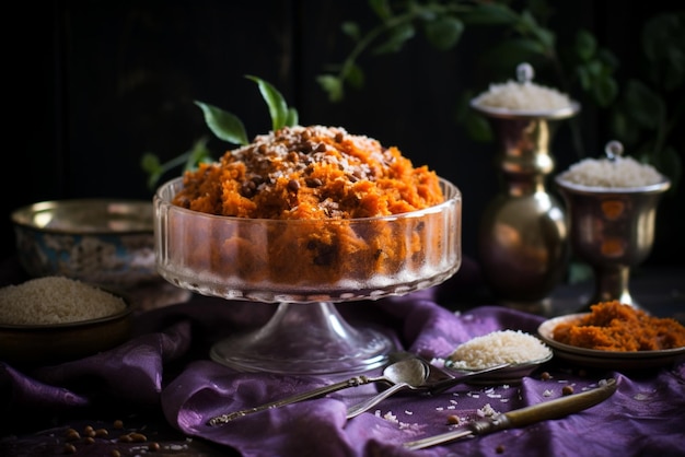 Photo gajar ka halwa photo with warm creamy layers