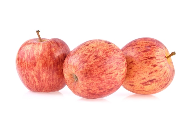 Gala apples isolate on white background