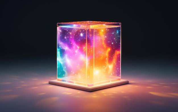 Galactic Glow Box On White background