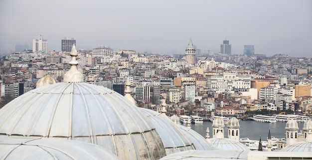 Galata and Karakoy district in Istanbul city