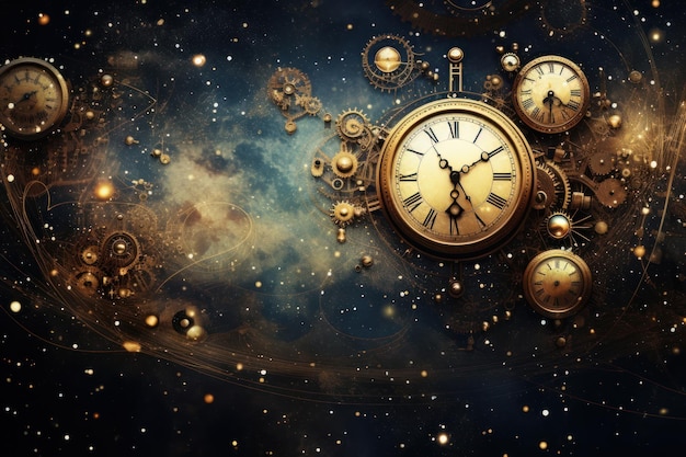 Galaxy background backgrounds astronomy clock