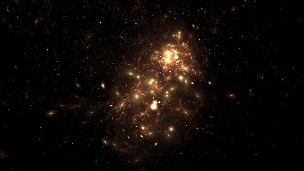 Galaxy billions stars and planets Cosmic nebula in infinite universe Light of distant stars and galaxy billions of lightyears from Earth 3d render