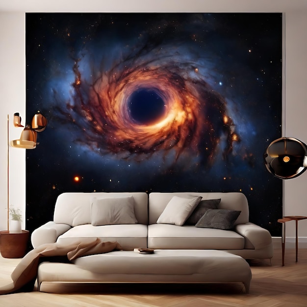 galaxy celestial body black hole background wallpaper starry sky space