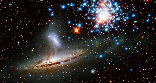 Galaxy creative background Elements of this image furnished by NASA