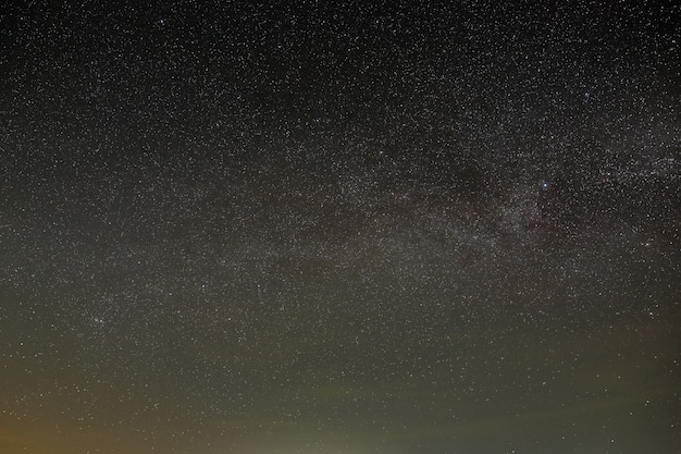 Galaxy The Milky Way in the night sky with stars. A view of the open space. Long exposure.