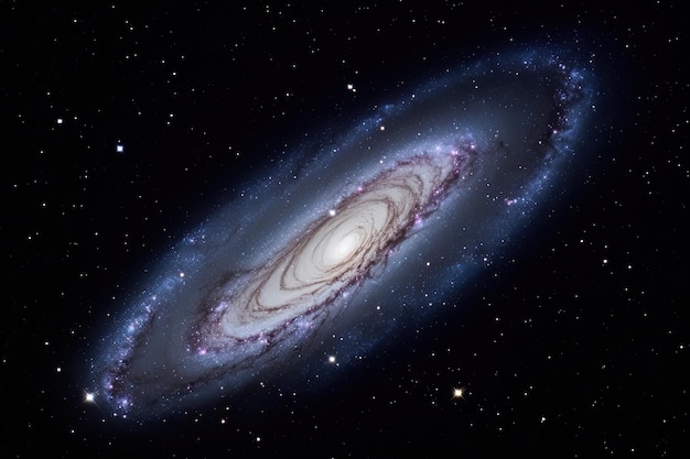 Galaxy in space Andromeda galaxy full view AI Generated