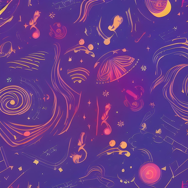 Galaxy space draw random background nebula light sky abstract element pattern design