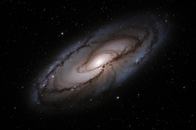 A galaxy with a blue circle around it that says'the universe is a spiral galaxy '