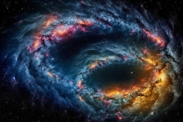 A galaxy with a spiral in the center