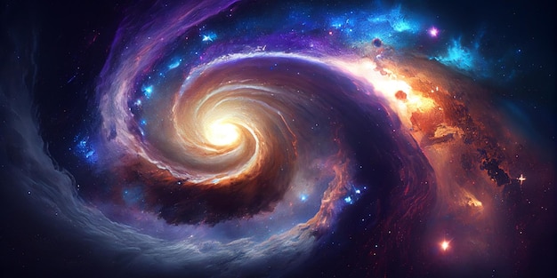 A galaxy with a spiral design and the words'galaxy'on it