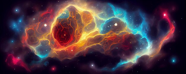 Galaxy with stars and space dust in the universe galaxy 2d illustration