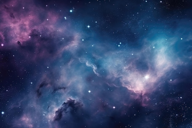 Galaxythemed background with nebula and stars