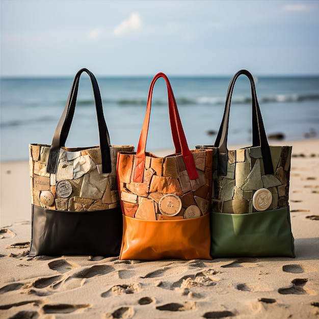 gallery of different bags styles made from recycled