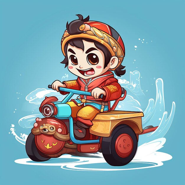 Game art design Cartoon Chinese game art design Car 3D cartoon