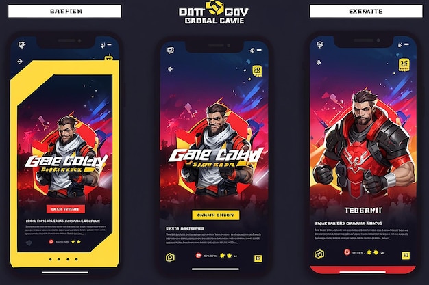 Photo game day esports gaming social media stories template