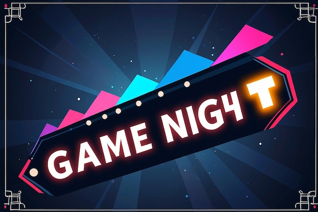 Photo game night poster template