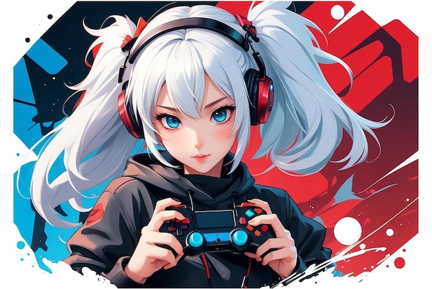 gamer anime girl