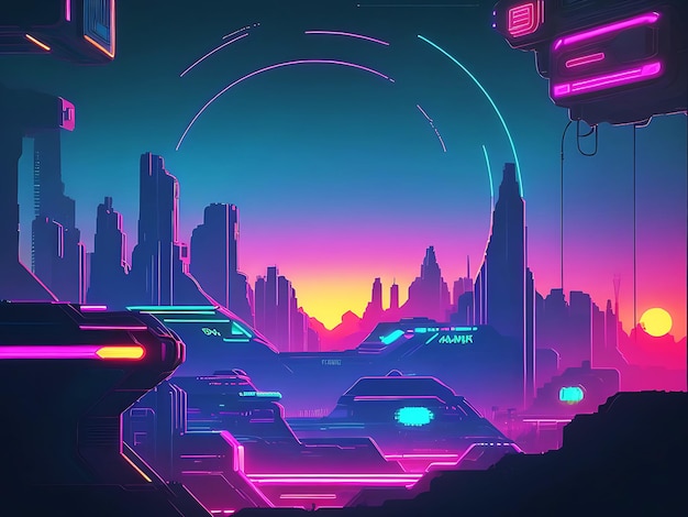 gaming background abstract cyberpunk style of gamer wallpaper Generative AI