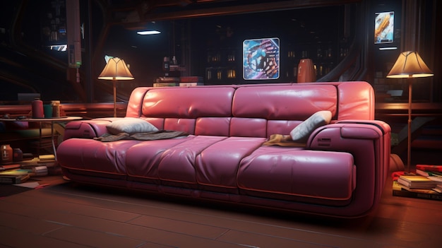 Gaming couch high resolution beautiful image Ai generated art