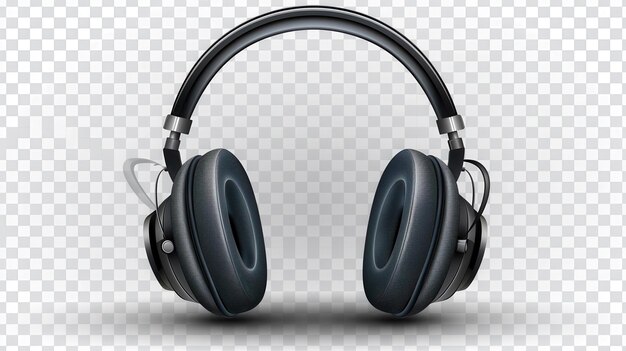 Photo gaming headset on transparent background