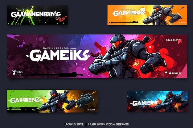 Photo gaming war social media banner design