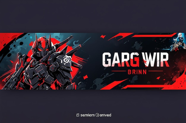 Photo gaming war social media banner design