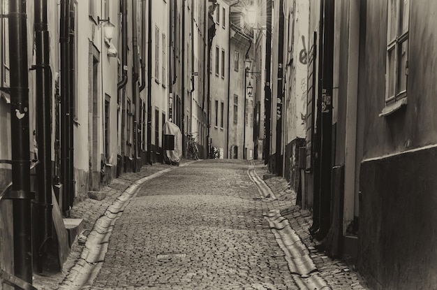 Gamla stan street at night