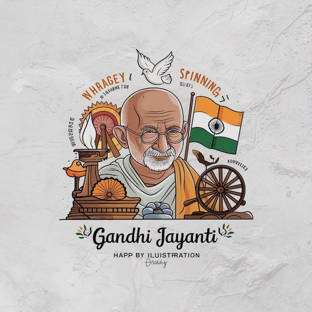 Photo gandhi jayanti celebration design