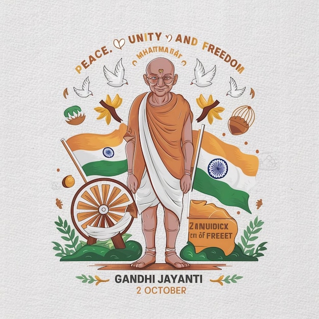 Photo gandhi jayanti celebration design