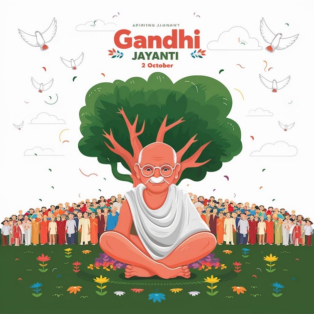 Photo gandhi jayanti celebration design