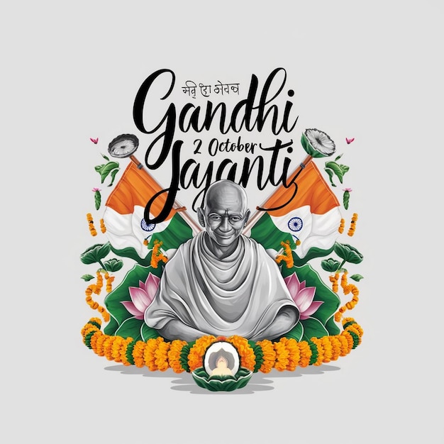 Photo gandhi jayanti celebration design