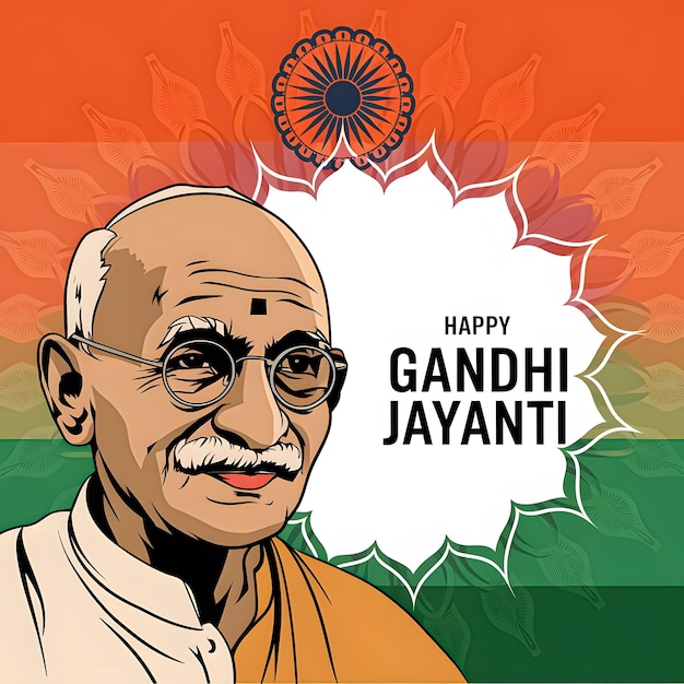 gandhi jayanti creative design banner