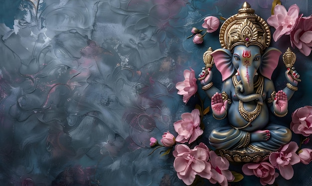 Photo ganesh chaturthi copy space background