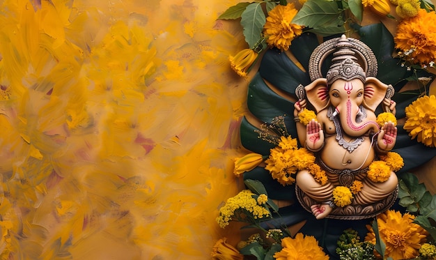 Photo ganesh chaturthi copy space background