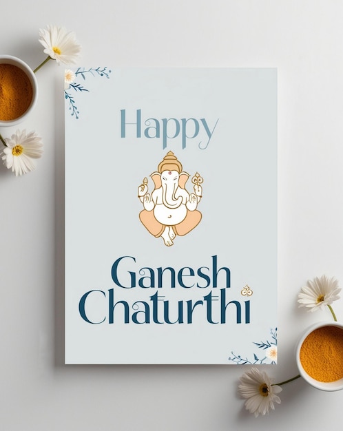 Ganesh Chaturthi festival announcement poster