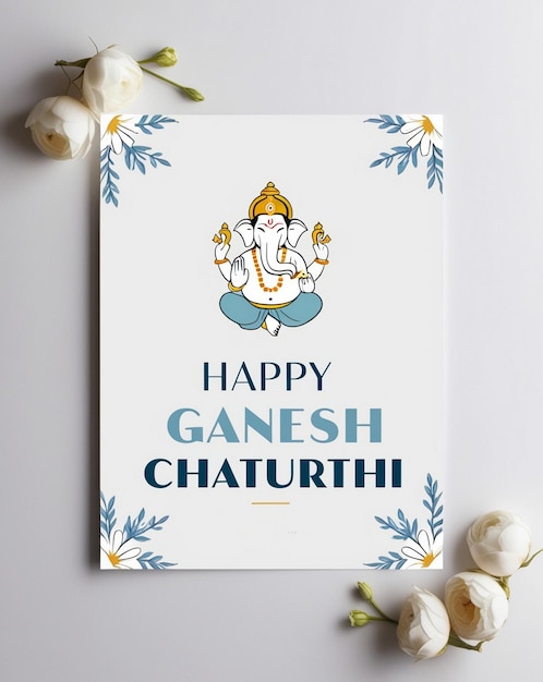 Ganesh Chaturthi festival announcement poster