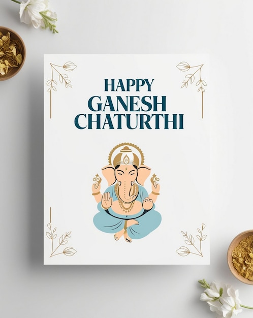 Photo ganesh chaturthi festival announcement poster