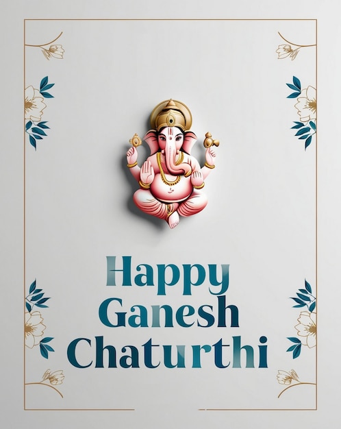 Photo ganesh chaturthi festival announcement poster