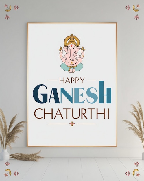 Ganesh Chaturthi festival announcement poster