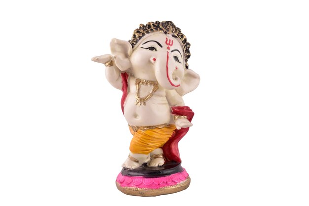 Ganesh ji statue isolated on white background