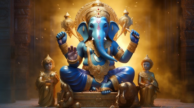 Ganesha Chaturthi festival dedicated to the Indian god with the head of an elephant