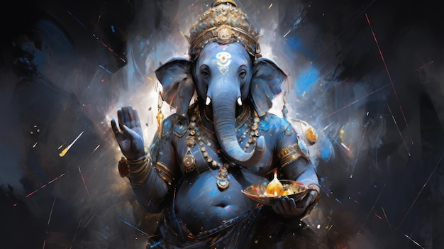 Ganesha Chaturthi festival dedicated to the Indian god with the head of an elephant