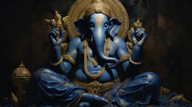 Ganesha Chaturthi festival dedicated to the Indian god with the head of an elephant