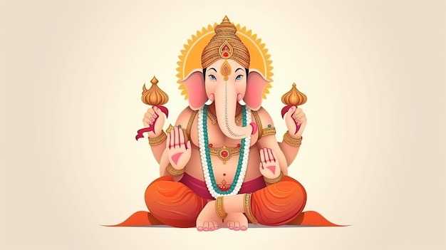 Ganesha Chaturthi Ganesha illustration Generative ai