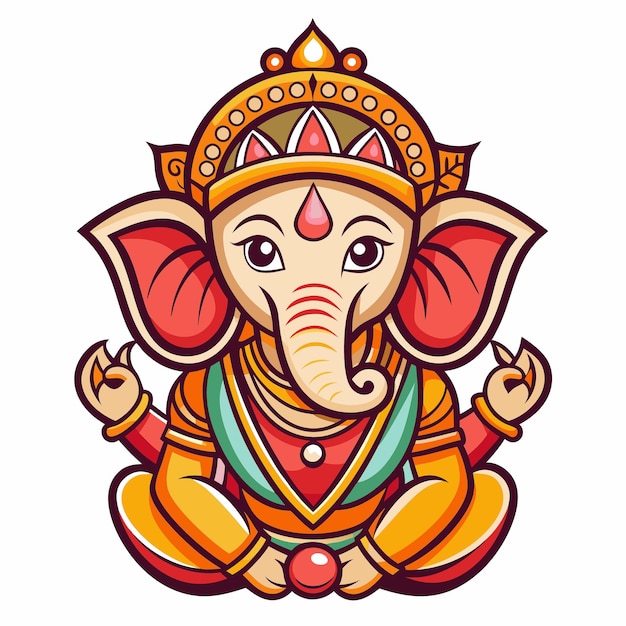 Photo ganesha cute graphic icon design